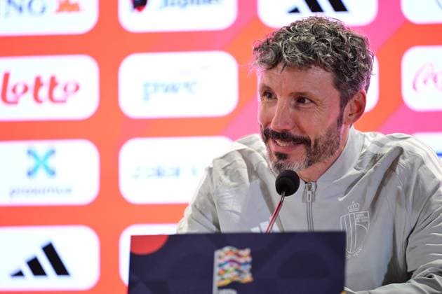 Belgium s head coach Mark van Bommel pictured during a press conference, PK, Pressekonferenz of the Red Devils, the Belgian national soccer team, in Rome, Italy on Thursday 24 September 2026. The team is preparing for the opening game of the UEFA Nations League against Italy on Friday. DIRKxWAEM  x0867756024stx