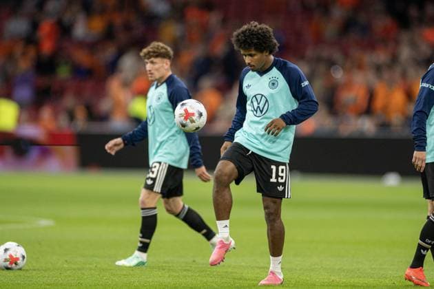 AMSTERDAM - Karim Adeyemi of Germany during the UEFA Nations League match between the Netherlands and Germany at the Johan Cruijff ArenA on September 24, 2026 in Amsterdam, the Netherlands. ANP KOEN VAN WEEL UEFA Nations League 2025 26 xVIxANPxSportx xxANPxIVx 569959011 originalFilename: 569959011.jpg