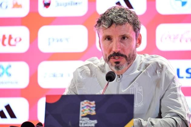 Belgium s head coach Mark van Bommel pictured during a press conference, PK, Pressekonferenz of the Red Devils, the Belgian national soccer team, in Rome, Italy on Thursday 24 September 2026. The team is preparing for the opening game of the UEFA Nations League against Italy on Friday. DIRKxWAEM  x0867756025stx