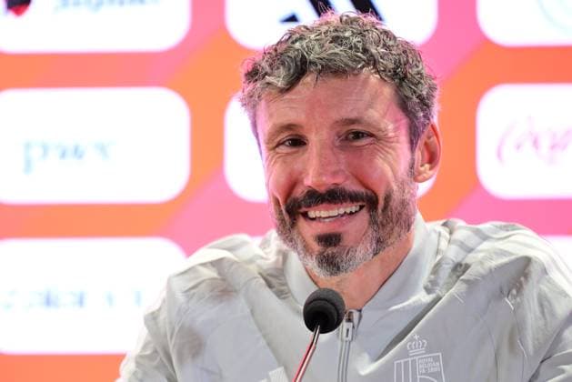 Belgium s head coach Mark van Bommel pictured during a press conference, PK, Pressekonferenz of the Red Devils, the Belgian national soccer team, in Rome, Italy on Thursday 24 September 2026. The team is preparing for the opening game of the UEFA Nations League against Italy on Friday. DIRKxWAEM  x0867756847stx