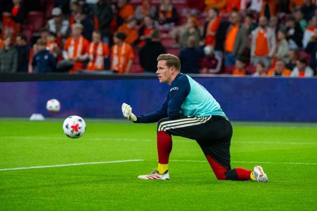 Soccer, Men s, 2026–27 Season, UEFA Nations League League A, Group 2, Matchday 1 in Amsterdam, Netherlands vs. Germany; goalkeeper Marc-André ter Stegen of Germany warming up, September 24, 2026, Copyright: xMatthiasxKochx
