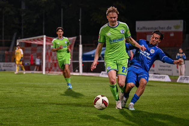 September 24, 2026, Soccer, 2026–2027 Season, Friendly Match, Rot-Weiß Oberhausen vs. FC Schalke 04, Finn Porath (FC Schalke 04), Hasan Onur (Rot-Weiß Oberhausen) xRHR PHOTO YYx Copyright: KROEGER RHR-FOTOx RHR-FOTO YY