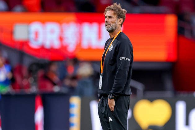 September 24, 2026, Soccer, International Match, Netherlands vs. Germany, Kickoff of the 2026–2027 UEFA Nations League, Matchday 1, Johan Cruijff ArenA, Amsterdam, 2026–27 season, Jürgen Klopp, German national team coach, DFB regulations prohibit any use of photographs as image sequences and or quasi-video, Netherlands