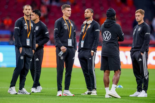 September 24, 2026, Soccer, International Match, Netherlands vs. Germany, Kickoff of the 2026–2027 UEFA Nations League, Matchday 1, Johan Cruijff ArenA, Amsterdam, 2026–27 season. Pre-match field inspection. DFB regulations prohibit any use of photographs as image sequences and or quasi-video. Netherlands