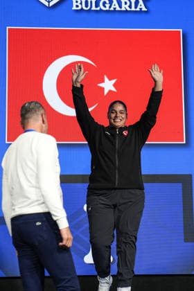 2026 European Boxing Championships in Bulgaria SOFIA, BULGARIA - SEPTEMBER 24: Havvanur Kethuda of Turkiye wins the gold medal in the women s 80kg category during the 2026 European Boxing Championships at Asics Arena in Sofia, Bulgaria, on September 24, 2026. Osmancan Gurdogan Anadolu Sofia Bulgaria. Editorial use only. Please get in touch for any other usage.  Copyright: x2026xAnadoluxOsmancanxGurdoganx