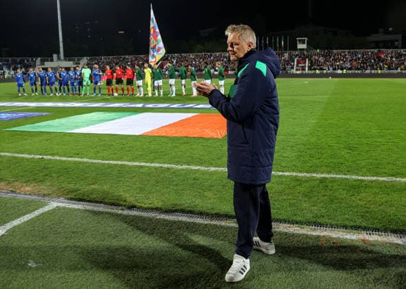 UEFA Nations League Group Stage, Fadil Vokrri Stadium, Pristina, Kosovo 24 9 2026 Kosovo vs Republic of Ireland Ireland s manager Heimir Hallgrimsson Heimir Hallgrimsson 24 9 2026  Copyright: xx RB3_3337