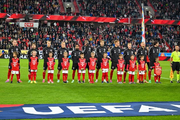 September 24, 2026, Oberoesterreich Arena Linz, AUT, UEFA Nations League 2026–27 Group B: Austria vs. Israel; pictured: Team Austria (AUT) in the UEFA Nations League 2026–27 Group B match between Austria and Israel in Linz, Austria, on September 24, 2026; Linz, Upper Austria, Austria