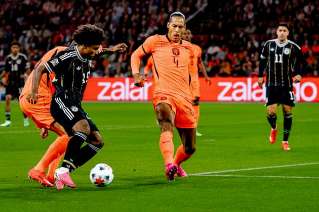 AMSTERDAM: Germany s midfielder Karim Adeyemi and the Netherlands defender Virgil van Dijk during the UEFA Nations League match between the Netherlands and Germany at the Johan Cruijff ArenA on September 24, 2026, in Amsterdam, the Netherlands. Photo by DeFodi Images
