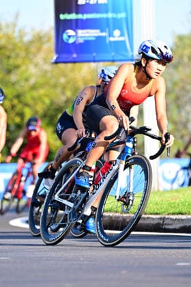2026 World Triathlon Championship Finals Pontevedra Jirong Dong of China is in action during the junior women race in 2026 World Triathlon Championship Finals Pontevedra at Pontevedra on September 24, 2026 in Pontevedra, Spain. Pontevedra Pontevedra Spain Copyright: xKaanxUcele PSxImagesxKaanxUcele PSxImagesx