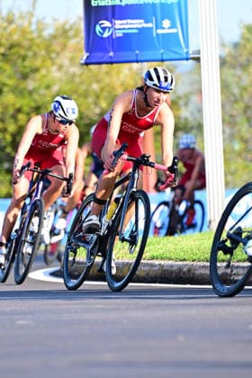 2026 World Triathlon Championship Finals Pontevedra Sarah-Maude Levesque of Canada is in action during the junior women race in 2026 World Triathlon Championship Finals Pontevedra at Pontevedra on September 24, 2026 in Pontevedra, Spain. Pontevedra Pontevedra Spain Copyright: xKaanxUcele PSxImagesxKaanxUcele PSxImagesx