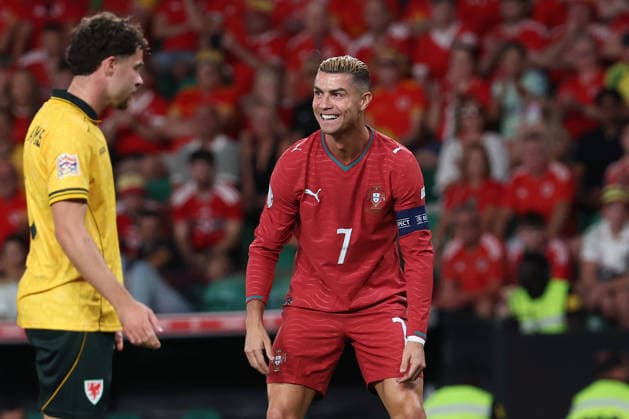 Lisbon, Portugal, September 24: Cristiano Ronaldo of Portugal looked disappointed during the UEFA Nations League 2026-27 League Phase Matchday 1 match between Portugal and Wales at Estádio José Alvalade on September 24, 2026, in Lisbon, Portugal Copyright: HMBxMedia JoaquimxFerreira
