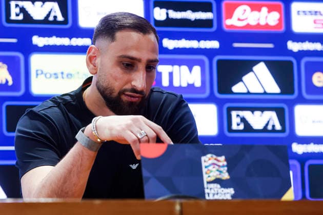 September 24, 2026, Rome, ITALIA ROMA: Italy s goalkeeper Gianluigi Donnarumma during a press conference, PK, Pressekonferenz on the eve of the UEFA Nations League match between Italy and Belgium. at the Olimpico stadium in Rome, Italy, 24 September 2026. ANSA ANGELO CARCONI. Press Conference On The Eve Of The UEFA Nations League Match Between Italy And Belgium  - ZUMAa110 20260924_zaf_a110_077 Copyright: xAngeloxCarconix