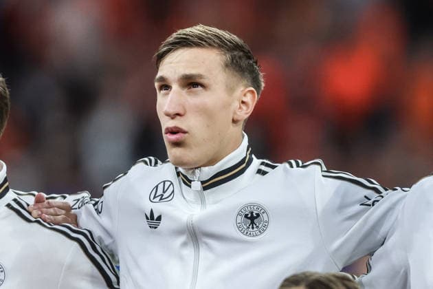 Sports, Soccer, UEFA Nations League 2026–2027 Season, Group A2, Matchday 1: Netherlands vs. Germany, September 24, 2026, Johan Cruijff ArenA, Nico Schlotterbeck (Germany), 15, Amsterdam, Johan Cruijff ArenA, Netherlands