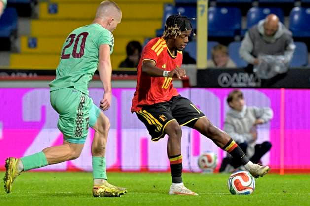 Belgium v Belarus - UEFA Under 21 2027 Championship WESTERLO, BELGIUM - SEPTEMBER 24 : Mbangula Samuel forward of Belgium U21, U 21 during UEFA Under 21 2027 Championship tournament league phase matchday 7 group I match between Belgium and Belarus on September 24, 2026 in Westerlo, Belgium, 24 09 2026 Westerlo Belgium  Copyright: xSesx