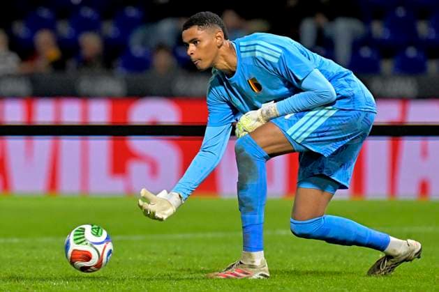 Belgium v Belarus - UEFA Under 21 2027 Championship WESTERLO, BELGIUM - SEPTEMBER 24 : Brughmans Lucca goalkeeper of Belgium U21, U 21 during UEFA Under 21 2027 Championship tournament league phase matchday 7 group I match between Belgium and Belarus on September 24, 2026 in Westerlo, Belgium, 24 09 2026 Westerlo Belgium  Copyright: xSesx