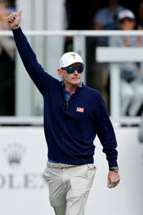 MEDINAH, IL - SEPTEMBER 24: United States captain Brandt Snedeker looks on prior to Thursday s Four-ball matches on day one of the Presidents Cup 2026 on September 24, 2026 at Medinah Country Club in Medinah, Illinois. (Photo by Joe Robbins Icon Sportswire) GOLF: SEP 24 Presidents Cup EDITORIAL USE ONLY Icon573260924004