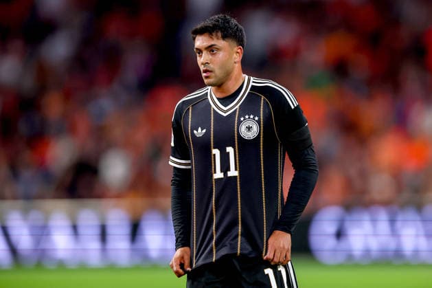 September 24, 2026, Soccer, International Match, Netherlands vs. Germany, Kickoff of the 2026–2027 UEFA Nations League, Matchday 1, Johan Cruijff ArenA, Amsterdam, 2026–27 Season, Nadiem Amiri (GER 11). DFB regulations prohibit any use of photographs as image sequences and or quasi-video. Netherlands