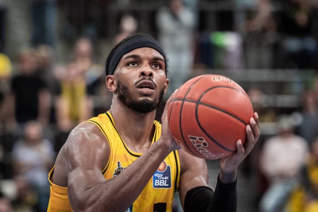 Justin Kier, MHP RIESEN Ludwigsburg, September 1, Germany, MHP Riesen Ludwigsburg vs. Rostock Seawolves, Basketball Bundesliga, easycredit BBL, Matchday 2, 2026–2027 season, September 24, 2026, Germany, MHP Riesen Ludwigsburg vs. Rostock Seawolves, Basketball Bundesliga, easycredit BBL, Matchday 2, 2026–2027 season, September 24, 2026, Ludwigsburg Copyright: xSandyxDinkelackerx EP_SDR