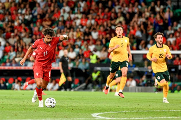 Joao Felix forward of Portugal shoot for a goal during the UEFA Nations League 2026 27 group phase match between Portugal and Wales at Estadio Jose Alvalade on September 24, 2026 in Lisbon, Portugal. Portugal v Wales - UEFA Nations League 2026 27 Group A4 MD1 (Valter Gouveia SPP) Copyright: xValterxGouveia SPPx spp-en-VaGo-VG_L2807