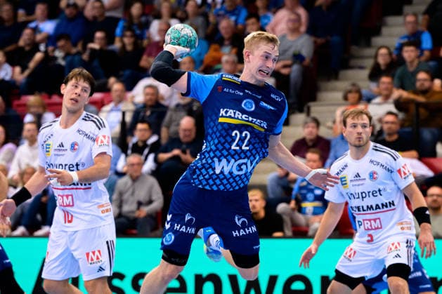 Stuttgart HBL 26 27 DHB Cup TVB Stuttgart HC Erlangen Torben Matzken Stuttgart Stuttgart Scharrena Baden-Württemberg Germany