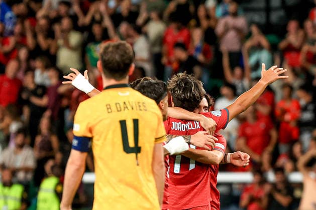 Joao Felix forward of Portugal celebrates after scoring the team s first goal during the UEFA Nations League 2026 27 group phase match between Portugal and Wales at Estadio Jose Alvalade on September 24, 2026 in Lisbon, Portugal. Portugal v Wales - UEFA Nations League 2026 27 Group A4 MD1 (Valter Gouveia SPP) Copyright: xValterxGouveia SPPx spp-en-VaGo-VG_L2818