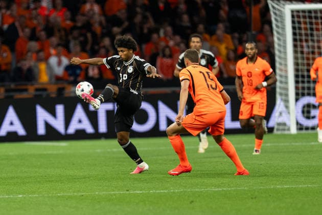 September 24, 2026, NED, UEFA Nations League 2026-27: Netherlands vs. Germany. Karim Adeyemi (Germany), 19, controls the ball, full-body, ball at his feet, Amsterdam Johan Cruijff Arena, Amsterdam, Netherlands Copyright: xnordphotoxGmbHx xChristianxSchulzex