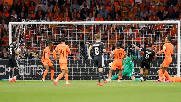 Felix Nmecha of Germany scores the goal to make it 0-1 and celebrates the goal in the UEFA Nations League match between the Netherlands and Germany at the Johan Cruijff ArenA, Amsterdam, Netherlands, on September 24, 2026, in action during the UEFA Nations League match between the Netherlands and Germany at the Johan Cruijff ArenA, Amsterdam, Netherlands, on September 24, 2026 Copyright: HMBxMedia xHeikoxBecker