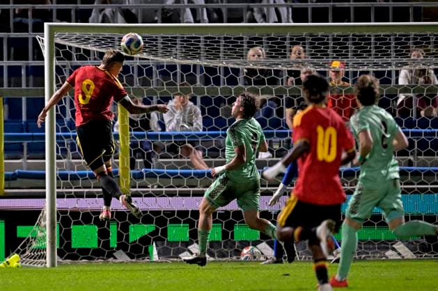 Belgium v Belarus - UEFA Under 21 2027 Championship WESTERLO, BELGIUM - SEPTEMBER 24 : Bassette Norman forward of Belgium U21, U 21 during UEFA Under 21 2027 Championship tournament league phase matchday 7 group I match between Belgium and Belarus on September 24, 2026 in Westerlo, Belgium, 24 09 2026 Westerlo Belgium  Copyright: xSesx