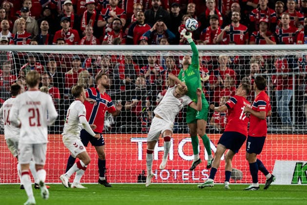 September 24, 2026: Goalkeeper Orjan Haskjold Nyland of Norway during the Nations League soccer match between Norway and Denmark on September 24, 2026 in Oslo. Photo by Marius Simensen, BILDBYRAN COP 238 VG1005 bbeng soccer football fotball Nations League international match Norway Denmark  Copyright: MARIUSxSIMENSEN BB260924ZZ009