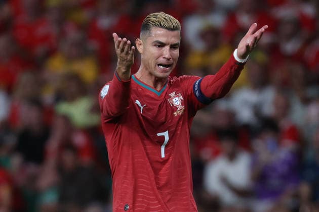 Lisbon, Portugal, September 24: Cristiano Ronaldo of Portugal looked disappointed during the UEFA Nations League 2026-27 League Phase Matchday 1 match between Portugal and Wales at Estadio José Alvalade on September 24, 2026, in Lisbon, Portugal Copyright: HMBxMedia JoaquimxFerreira
