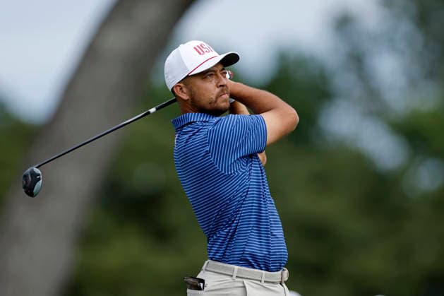MEDINAH, IL - SEPTEMBER 24: Xander Schauffele of the United States hits a drive at the second hole during Thursday s Four-ball matches on day one of the Presidents Cup 2026 on September 24, 2026 at Medinah Country Club in Medinah, Illinois. (Photo by Joe Robbins Icon Sportswire) GOLF: SEP 24 Presidents Cup EDITORIAL USE ONLY Icon573260924024