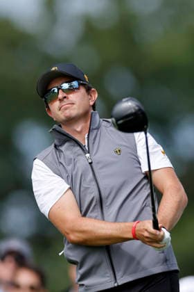 MEDINAH, IL - SEPTEMBER 24: Nico Echavarria of Colombia hits a drive at the second hole during Thursday s Four-ball matches on day one of the Presidents Cup 2026 on September 24, 2026 at Medinah Country Club in Medinah, Illinois. (Photo by Joe Robbins Icon Sportswire) GOLF: SEP 24 Presidents Cup EDITORIAL USE ONLY Icon573260924030