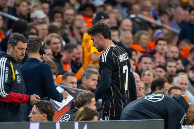 Soccer, Men s, 2026–27 Season, UEFA Nations League League A, Group 2, Matchday 1 in Amsterdam, Netherlands vs. Germany; Kai Havertz of Germany is substituted due to injury, September 24, 2026, Copyright: xMatthiasxKochx