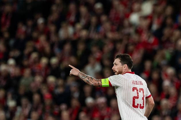 September 24, 2026: Pierre Emile Hojbjerg of Denmark during the Nations League soccer match between Norway and Denmark on September 24, 2026 in Oslo Photo: Vegard Grott BILDBYRAN code VG VG1005 bbeng soccer football fotball Nations League international match Norway Denmark  Copyright: VEGARDxGRoTT BB260924VG040