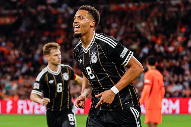 AMSTERDAM - Felix Nmecha of Germany celebrates his team s first goal during the UEFA Nations League match between the Netherlands and Germany at the Johan Cruijff ArenA on September 24, 2026, in Amsterdam, the Netherlands. MARCEL TER BALS ANP UEFA Nations League 2026 27 xVIxANPxSportx xMarcelxterxBalsxIVx 569967959 originalFilename: 569967959.jpg