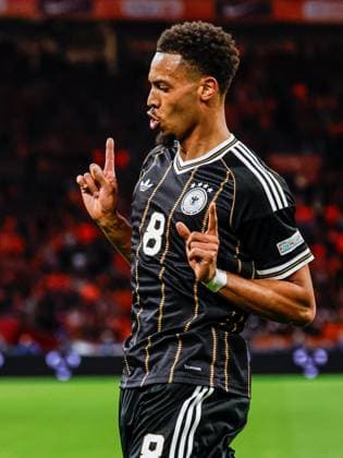 AMSTERDAM - Felix Nmecha of Germany celebrates his team s first goal during the UEFA Nations League match between the Netherlands and Germany at the Johan Cruijff ArenA on September 24, 2026, in Amsterdam, the Netherlands. MARCEL TER BALS ANP UEFA Nations League 2026 27 xVIxANPxSportx xMarcelxterxBalsxIVx 569967974 originalFilename: 569967974.jpg