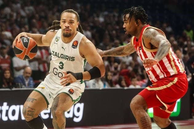 Crvena Zvezda Belgrade v Zalgiris Kaunas - EuroLeague BELGRADE, SERBIA - SEPTEMBER 24: Carsen Edwards (3) of Zalgiris Kaunas in action during EuroLeague Basketball Regular Season Round 1 game between Crvena Zvezda Meridianbet Belgrade v Zalgiris Kaunas at Belgrade Arena on September 24, 2026 in Belgrade, Serbia. Filip Stevanovic Anadolu Belgrade Serbia. Editorial use only. Please get in touch for any other usage.  Copyright: x2026xAnadoluxFilipxStevanovicx