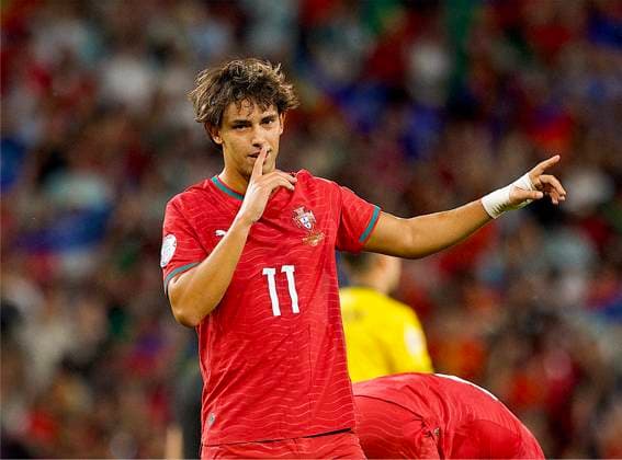 RECORD DATE NOT STATED Football - UEFA Nations League - Group A4 - Portugal v Wales - MD-1 LISBON, PORTUGAL - Thursday, September 24, 2026: Portugal s Joao FÃ lix celebrates after scoring the first goal during the UEFA Nations League Group A4 match between Portugal and Wales at the Estadio JosÃ Alvalade. (Photo by Amanda McMaster Propaganda) LISBON Estadio JosÃ Alvalade LISBON PORTUGAL  Copyright: xAmandaxMcMasterx 2026-09-24-Portugal_v_Wales_MD-1-082