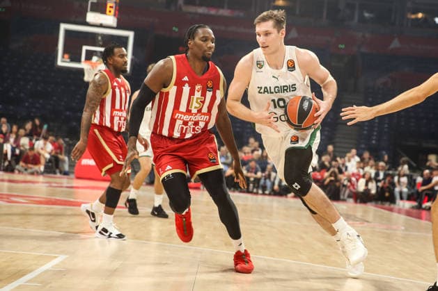 Crvena Zvezda Belgrade v Zalgiris Kaunas - EuroLeague BELGRADE, SERBIA - SEPTEMBER 24: Players in action during EuroLeague Basketball Regular Season Round 1 game between Crvena Zvezda Meridianbet Belgrade v Zalgiris Kaunas at Belgrade Arena on September 24, 2026 in Belgrade, Serbia. Filip Stevanovic Anadolu Belgrade Serbia. Editorial use only. Please get in touch for any other usage.  Copyright: x2026xAnadoluxFilipxStevanovicx