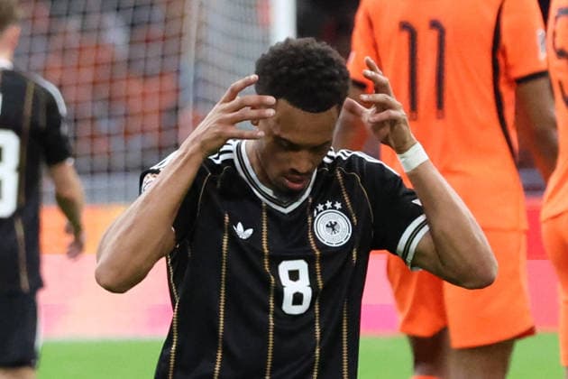 September 24, 2026, xrekx, Soccer UEFA Nations League, Netherlands vs. Germany, l Goal celebration after Felix Nmecha s goal, 0-1, Amsterdam, Germany