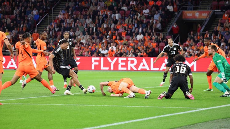 September 24, 2026, xrekx, Soccer UEFA Nations League, Netherlands vs. Germany: Felix Nmecha scores to make it 0–1 for Germany in Amsterdam