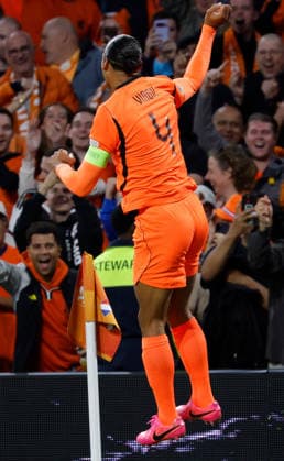 September 24, 2026, xjrdrx, Soccer UEFA Nations League, Netherlands vs. Germany, Virgil van Dijk, Netherlands, goal celebration, no goal, Amsterdam