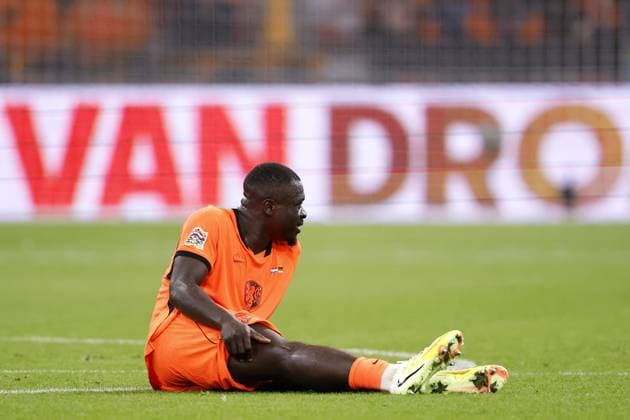 AMSTERDAM - Brian Brobbey of the Netherlands is injured during the UEFA Nations League match between the Netherlands and Germany at the Johan Cruijff ArenA on September 24, 2026, in Amsterdam, the Netherlands. MAURICE VAN STEEN ANP UEFA Nations League 2026 27 xVIxANPxSportx xMauricexvanxSteenxIVx 569970288 originalFilename: 569970288.jpg