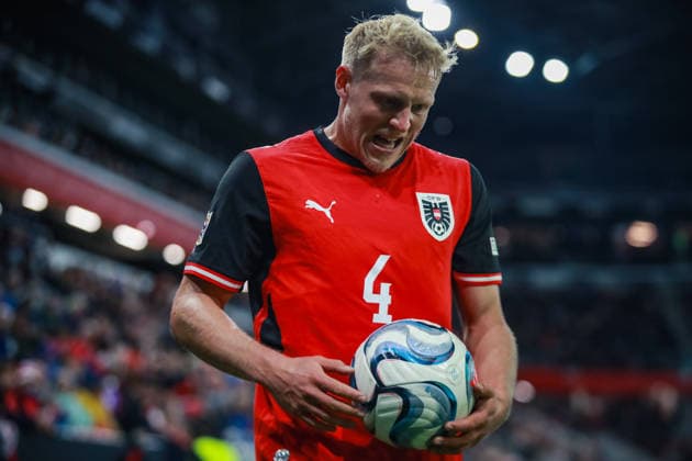 SOCCER - NL, AUT vs ISR LINZ,AUSTRIA,24.SEP.26 - SOCCER - UEFA Nations League, group stage, OEFB international match, Länderspiel, Nationalmannschaft Austria vs Israel. Image shows Xaver Schlager (AUT).  GEPAxpictures xManuelxBinder