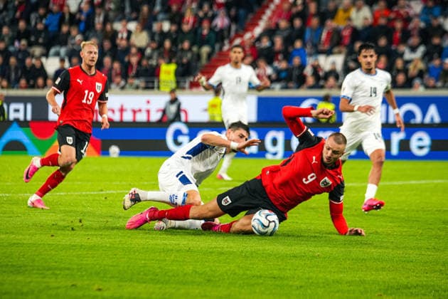 Soccer Austria UEFA Nations League 2026–2027 League B, Group B3, Matchday 1, September 24, 2026 Austria vs. Israel Raiffeisen Arena, Linz, Austria Sasa Kalajdzic (Austria), 9; Stefan Posch (Austria), 5 Copyright: xLukasxBierederx