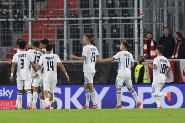 LINZ, AUSTRIA - SEPTEMBRE 24: team Israel celebrates the goal to 1:1 during the UEFA Nations League, League phase, matchday 1, Group B3 match between Austria and Israel at Oberoesterreich Arena on Septembre 24, 2026 in Linz, Austria. (Photo by Severin Aichbauer Sports Press Photo SPP) Copyright: xSeverinxAichbauer SPPx Sportspressphoto_SPR238829