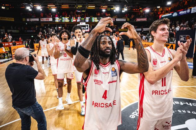 1st Basketball Bundesliga, easyCredit BBL, 2026–2027 Season, Men s Division, Regular Season, Matchday 2, September 24, 2026, RASTA Vechta, Bamberg Baskets, Jordan Jones, 4, BMA365, Bamberg Baskets after the game, Vechta, RASTA Dome, Lower Saxony, Germany