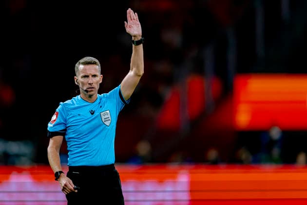 AMSTERDAM: Referee Alejandro Hernandez during the UEFA Nations League match between the Netherlands and Germany at the Johan Cruijff ArenA on September 24, 2026, in Amsterdam, Netherlands. Photo by DeFodi Images