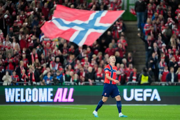 Soccer, Men s Nations League Norway Denmark Oslo 20260924 Norway s Erling Braut Haaland during the Nations League soccer match between Norway and Denmark at Ullevaal Stadium Photo: Fredrik Varfjell, NTB, Oslo, Norway EDITORIAL USE ONLY RESTRICTED USE FOR BETTING COMPANIES  Copyright: xFredrikxVarfjellx xNTBx