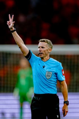 AMSTERDAM: Referee Alejandro Hernandez during the UEFA Nations League match between the Netherlands and Germany at the Johan Cruijff ArenA on September 24, 2026, in Amsterdam, Netherlands. Photo by DeFodi Images